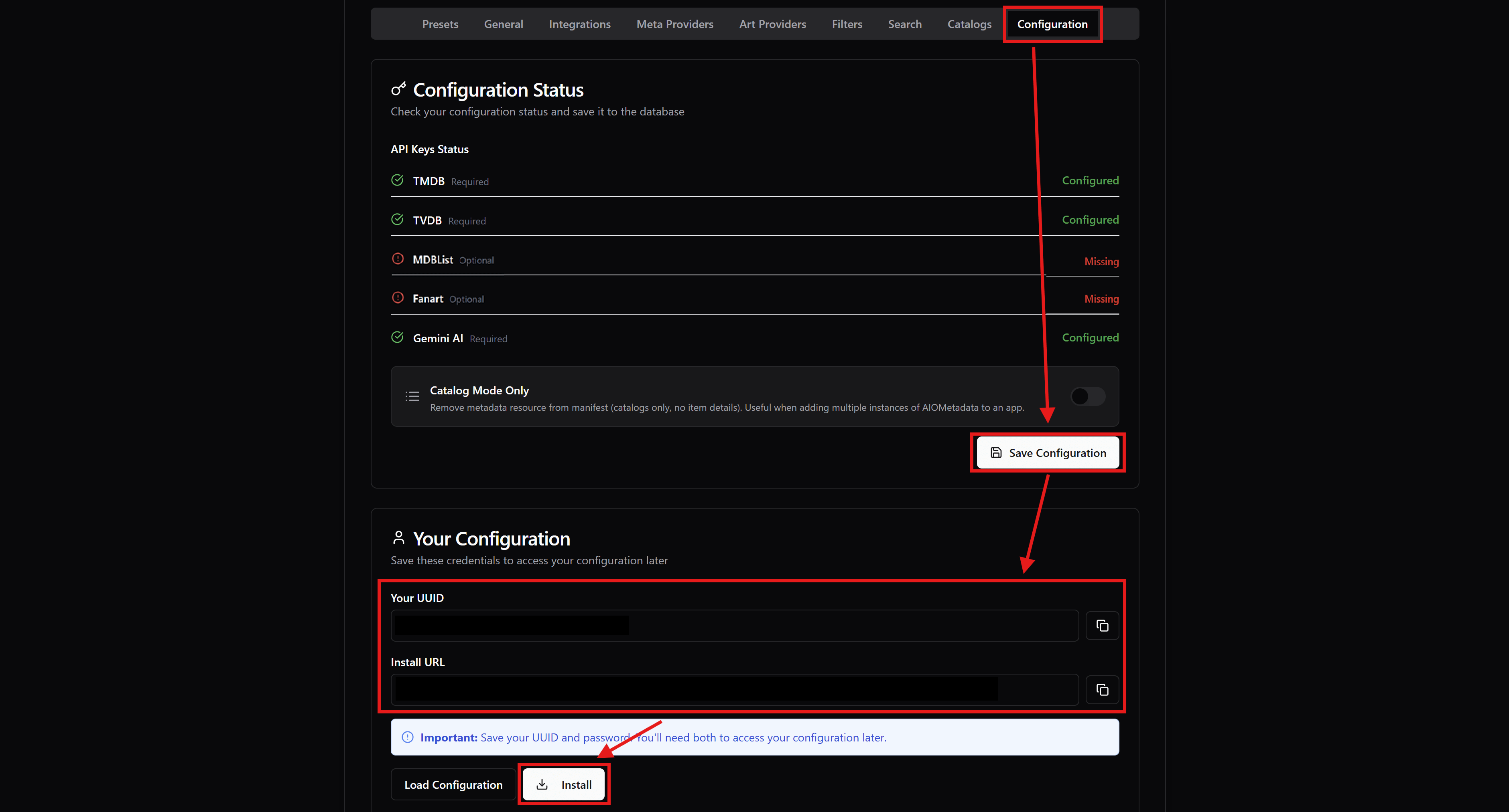Install Addon